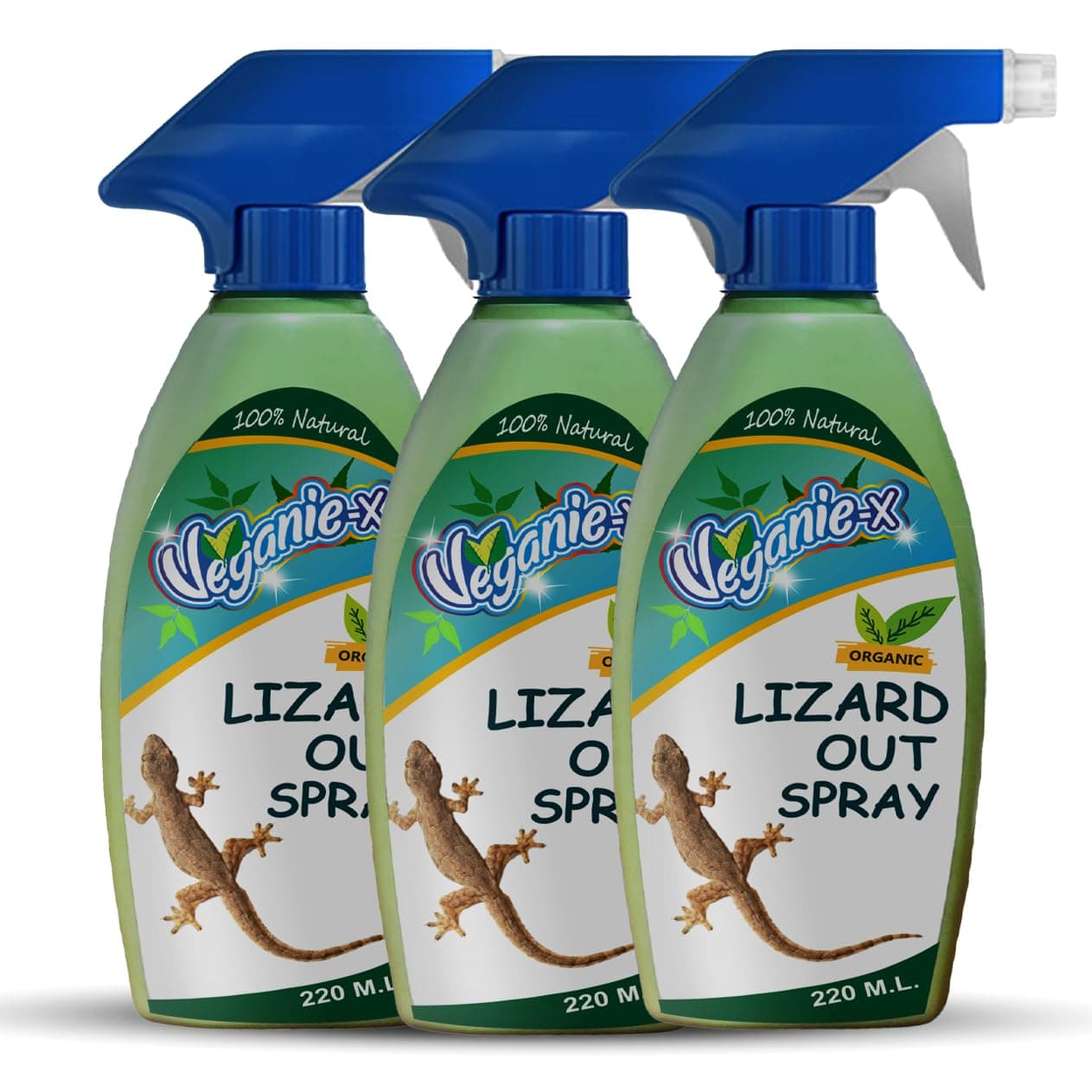 Lizard Out Lizard Repellent Spray 660ml | 100% Natural, Safe and Effective Lizard Spray| Herbal Lizard Repellent (Pack of 3)