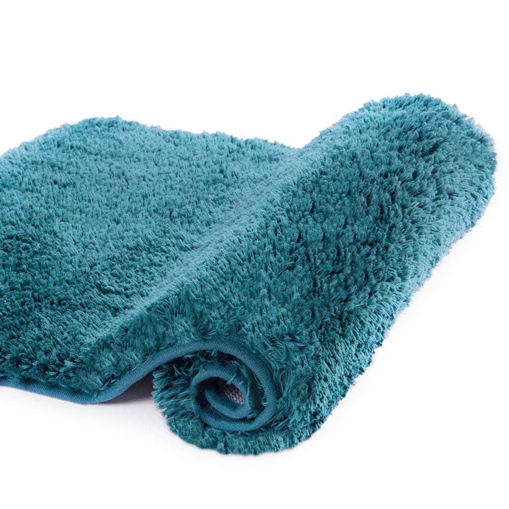 Walensee Large Bathroom Rug (24 x 36, Teal) Extra Soft and Absorbent Shaggy Bathroom Mat Machine Washable Microfiber Bath Mat for Bathroom, Non Slip Bath Mat, Luxury Bathroom Floor Mats