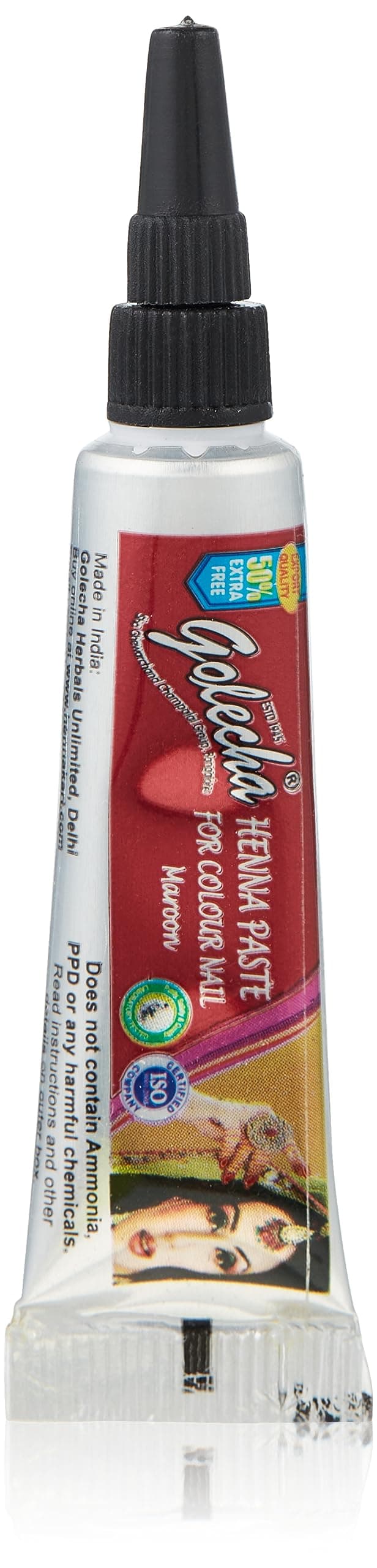 100% Pure Henna Paste for Nails, 10 gms - Maroon