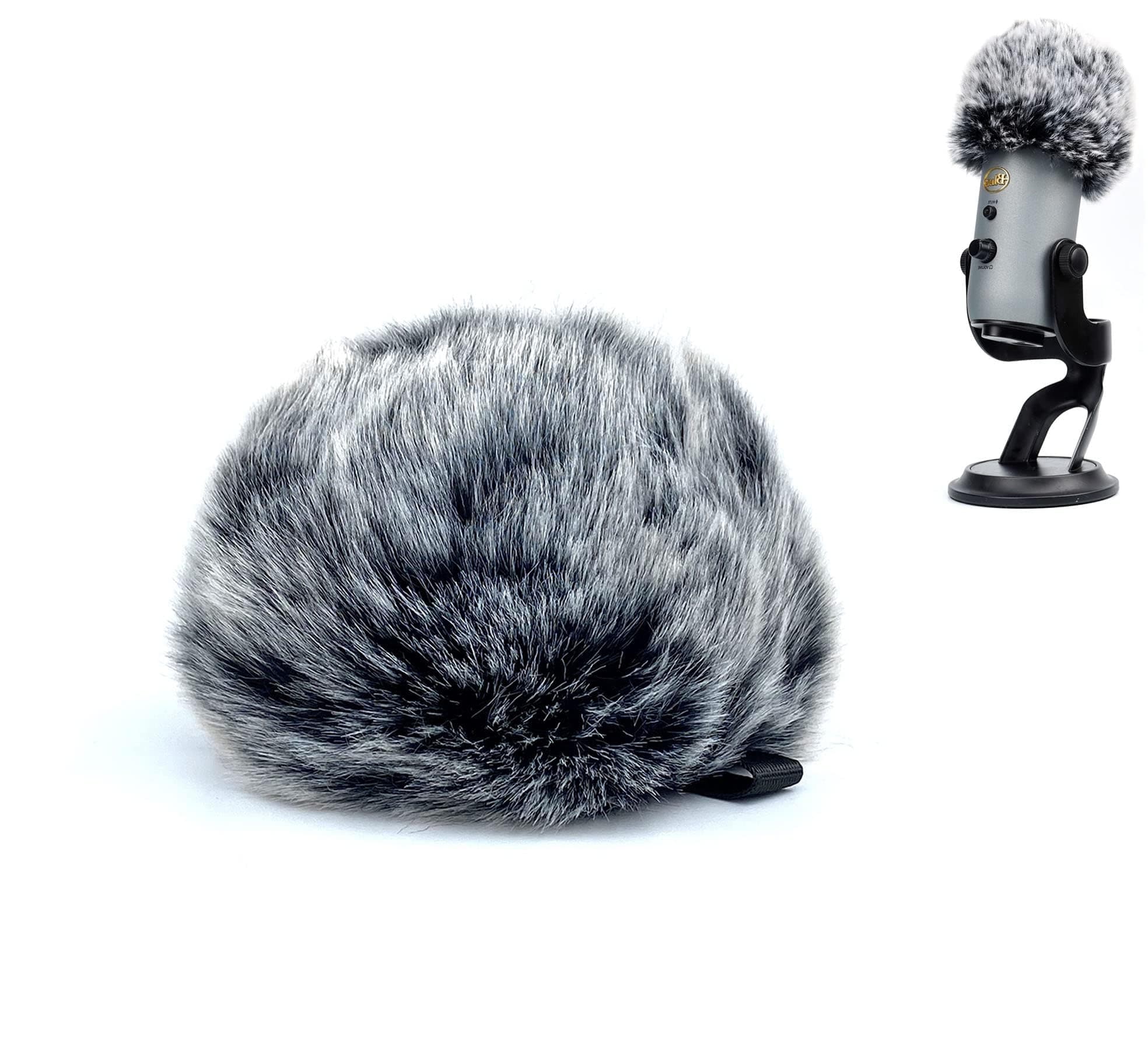 Pop Filter/Windscreen for Blue Yeti and Yeti Pro Microphones, Furry Mic Cover for Wind and Ambient Noise Reduction