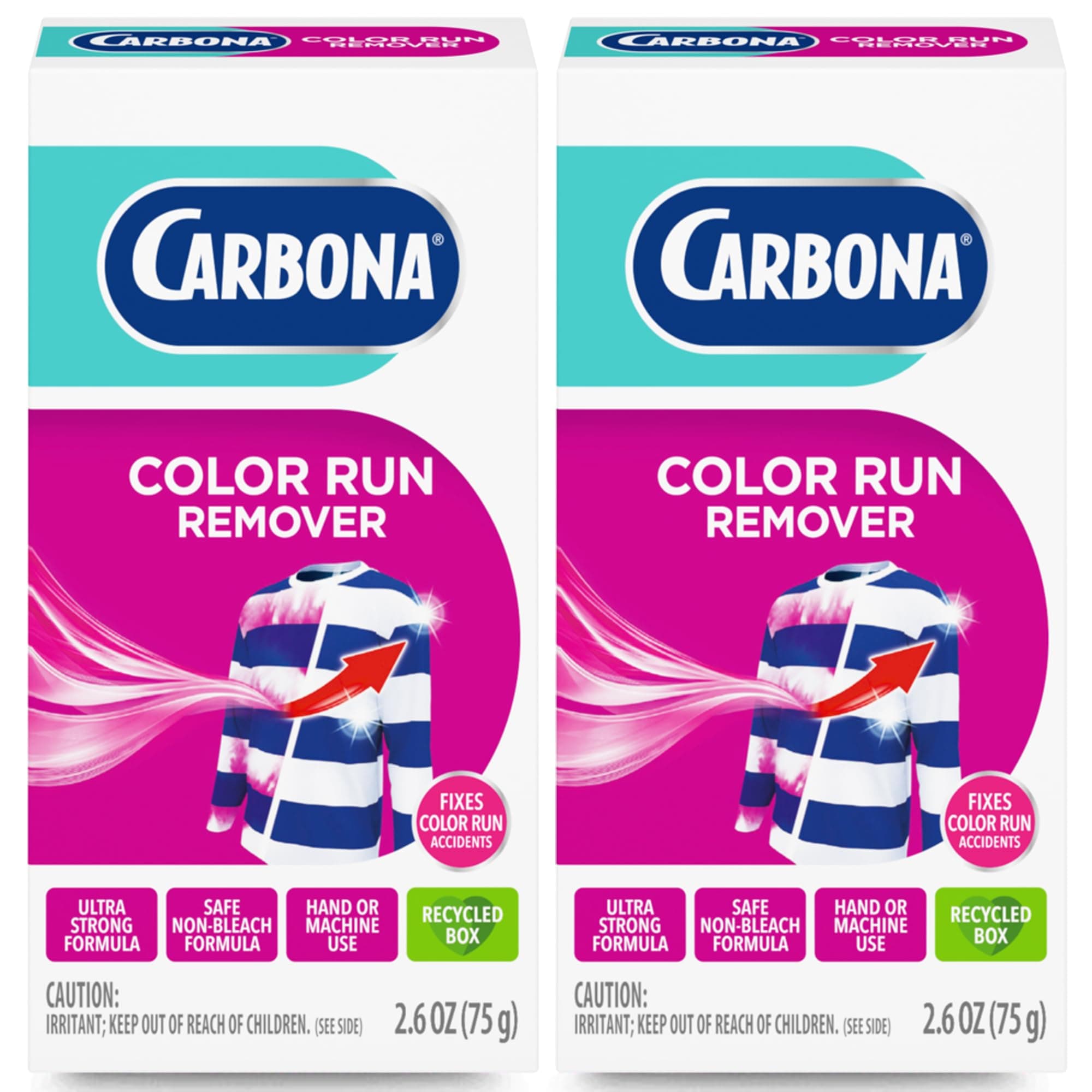 Carbona® Color Run Remover | Powerful Bleed Eliminator | Fixes Run Accidents | 2.6 Oz, 2 Pack