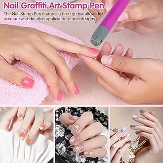 15PCS Nail Art Design Stamp Pen Set for DIY Graffiti Dotting and Flower Making