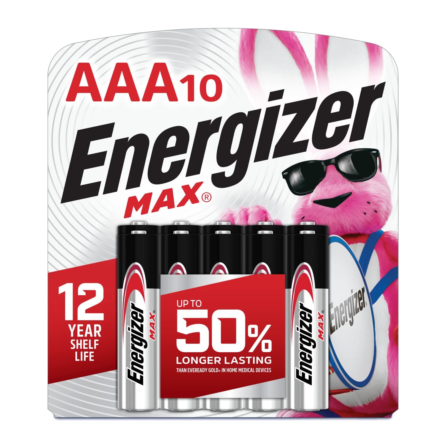 Energizer MAX AAA Batteries (10 Pack), Triple A Alkaline Batteries