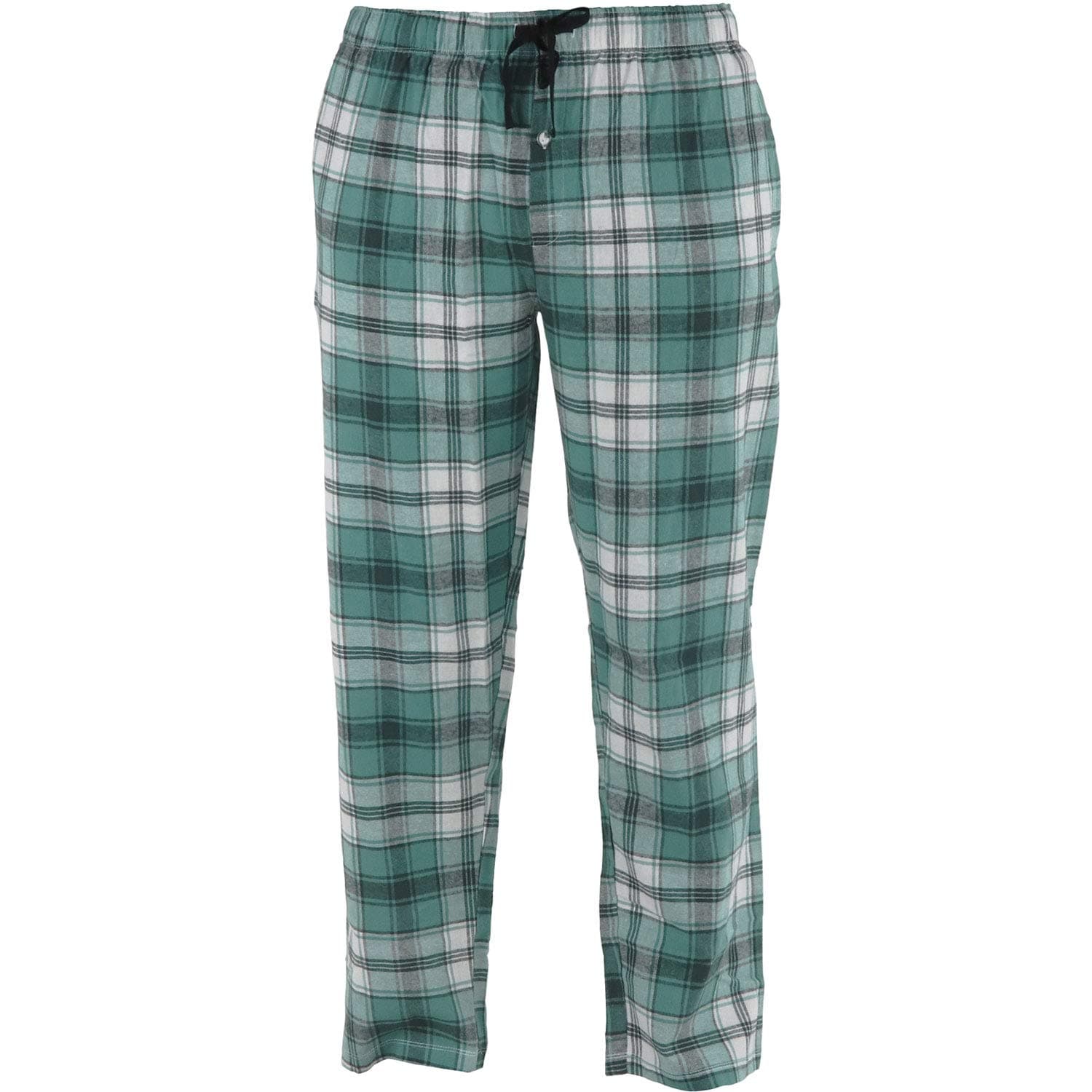 Hello Mello Men's Flannel Lounge Pants with Side Pockets and Button Fly