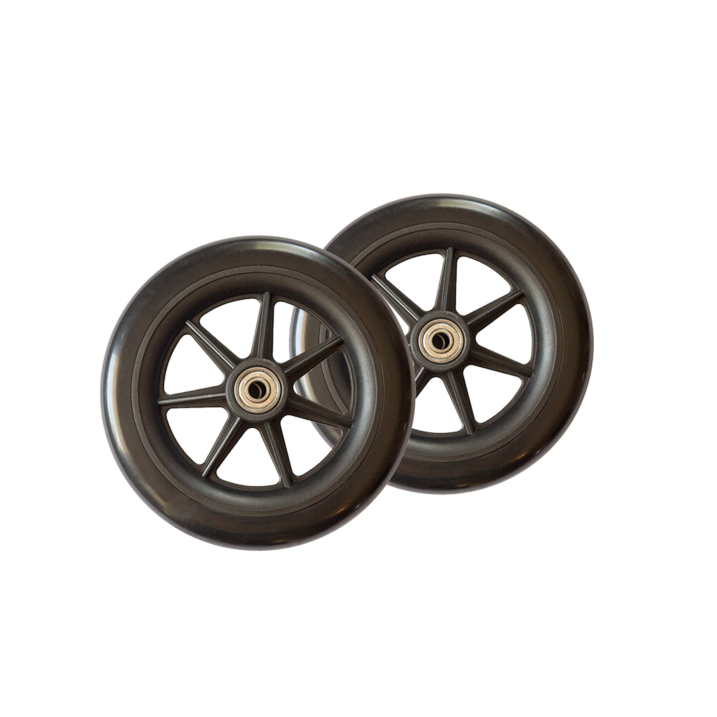 Stander Walker Replacement 15 centimetre Wheels, for the EZ Fold-N-Go Walker and Able Life Space Saver Walker, set of 2, Black (Eligible for VAT Relief in the UK)
