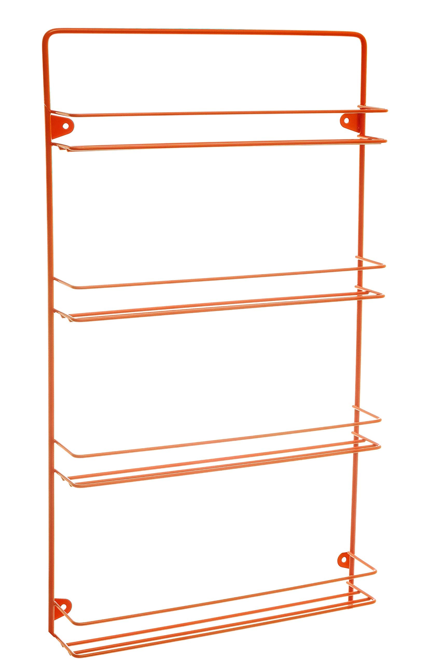 Customize Your British Spice Rack With Colour And Size To Suit Your Kitchen (4 Tier, Orange)