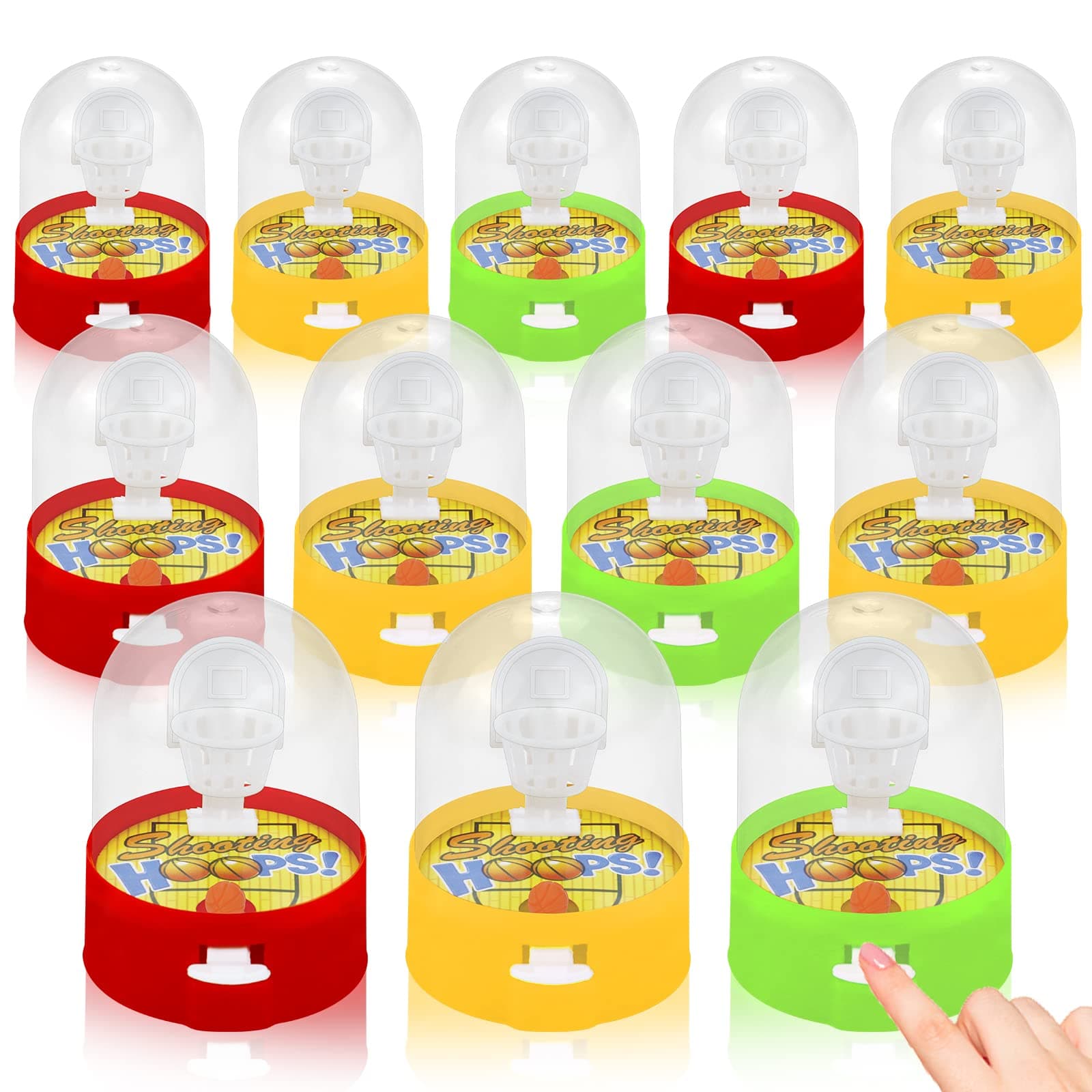 12 Pack Mini Finger Basketball Shooting Game, Mini Handheld Desktop Table Basketball Game Toys for Reduce Stress Killing Time Basketball Games Game Time Handheld Game Toys and Games