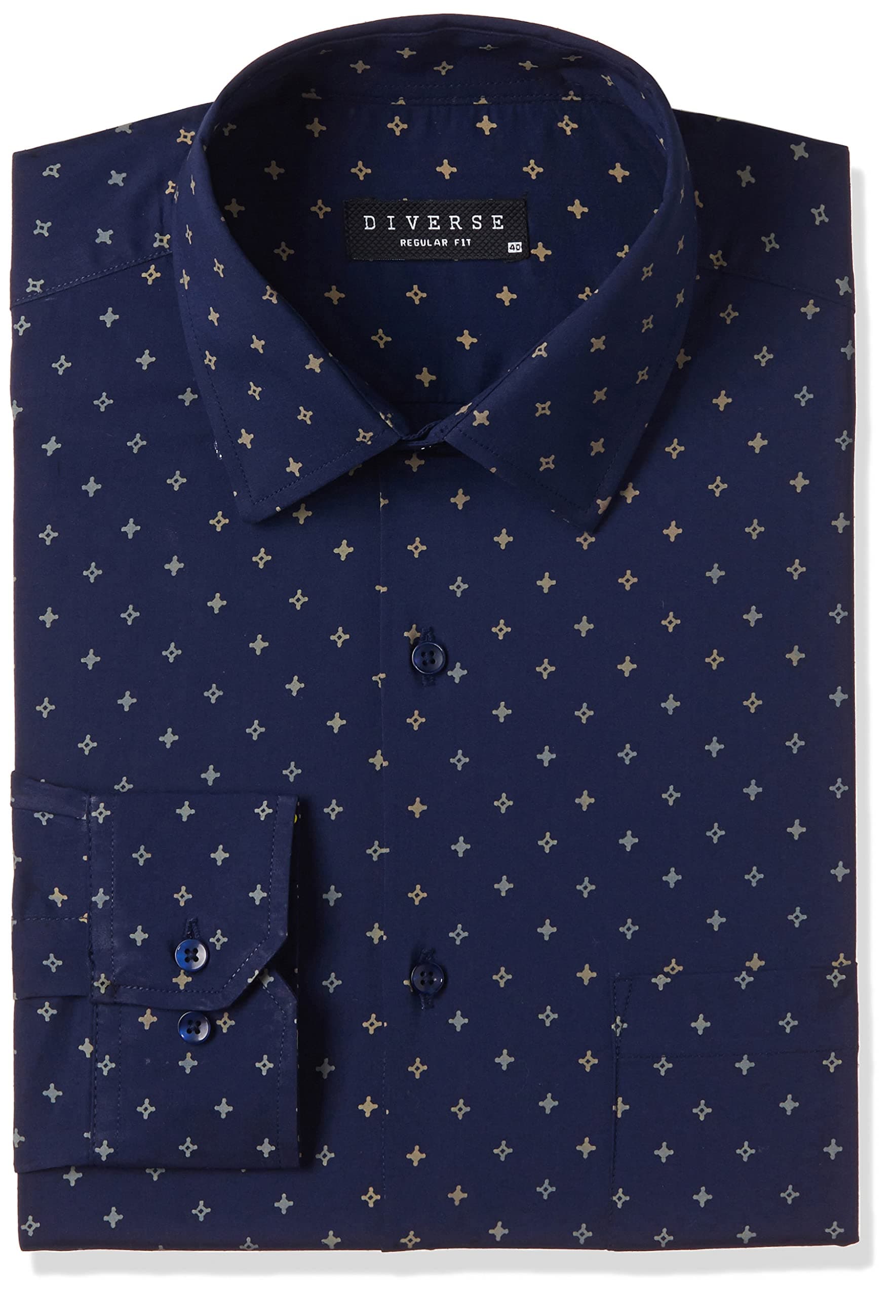DiverseMen's Regular Fit Formal Shirt