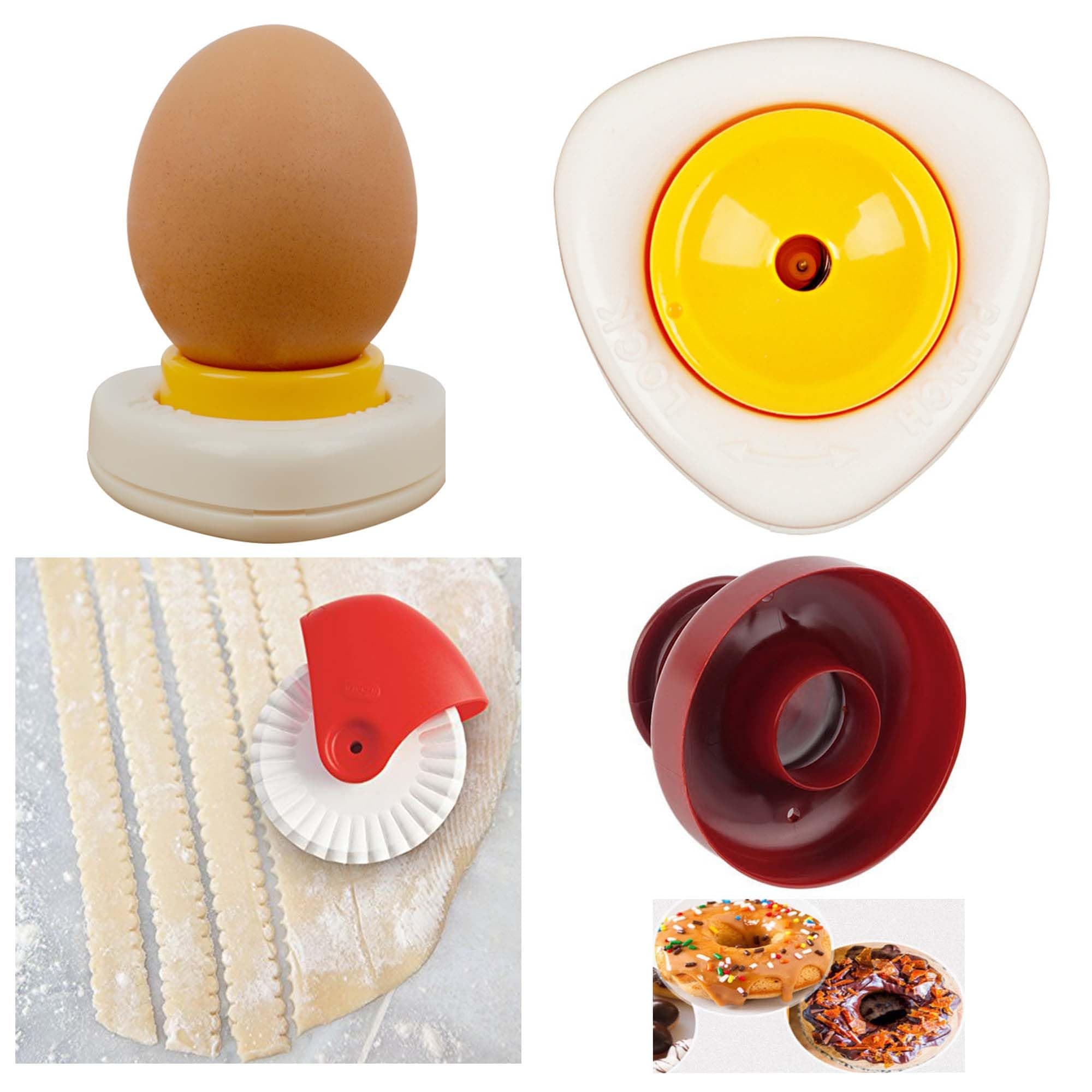 FLOMBIFY® LS19 Egg Picker Cutter Pin Craft + Kitchen Doughnut Mold + Pastry Cutter: Kitchen Tools Combo