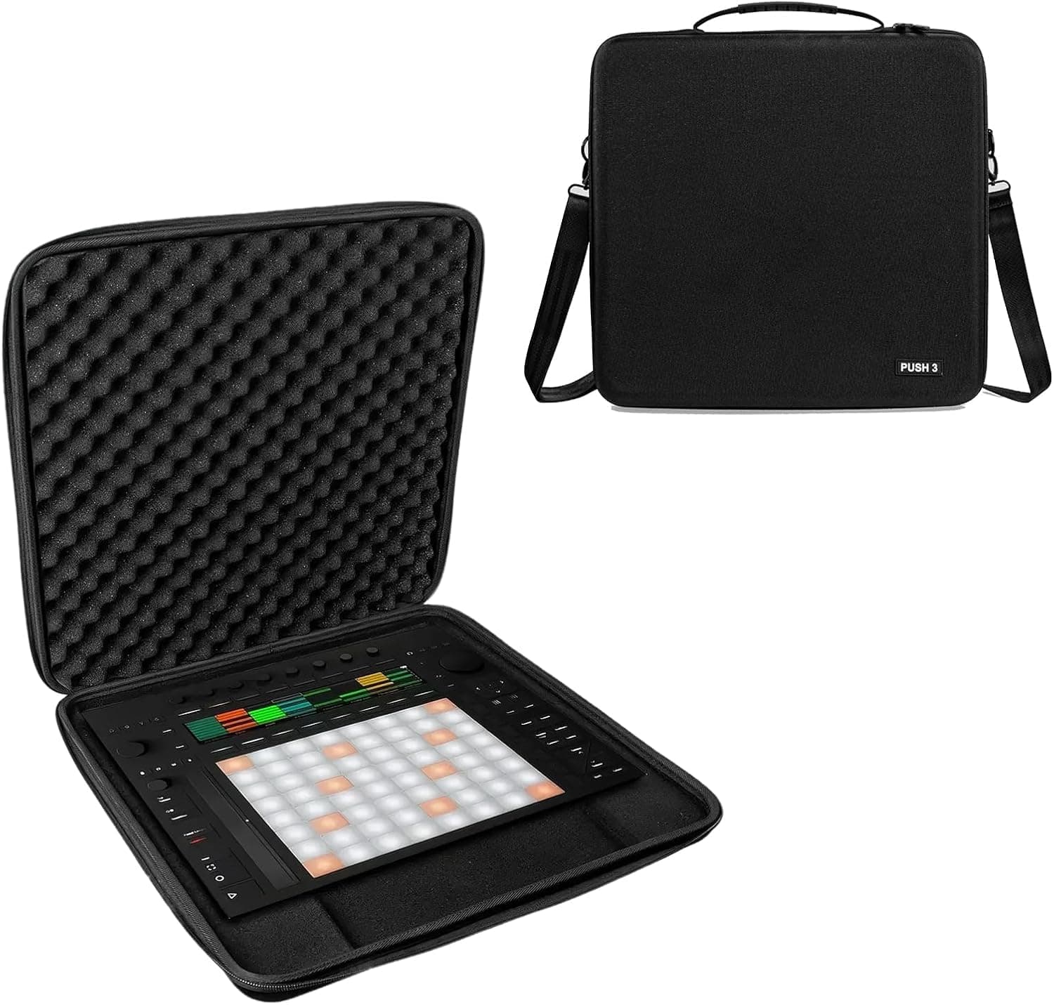 BUBM Portable Hard shell EVA Case Compatible For Ableton Push 2 Controller,Travel Carrying Protective Storage Bag For AP2