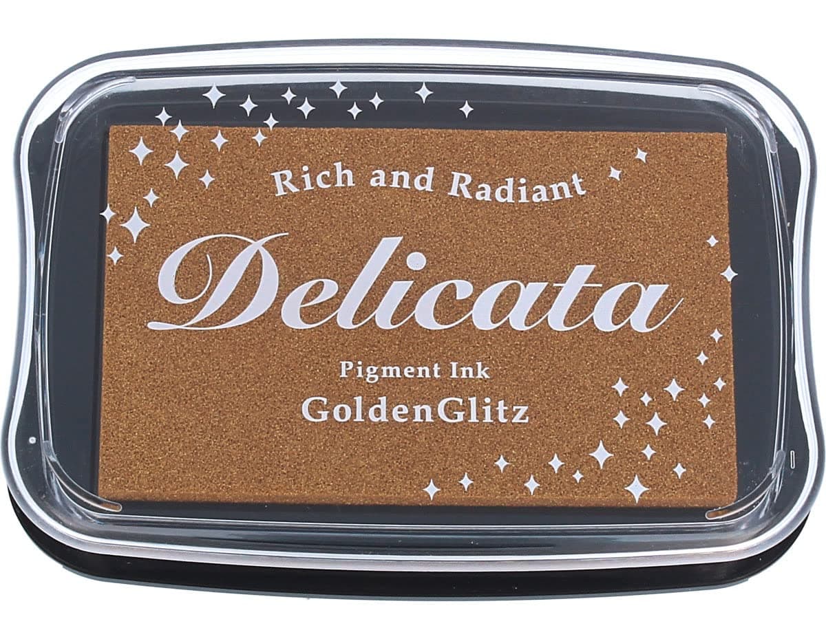 Tsukineko Delicata Ink pad, Golden Glitz