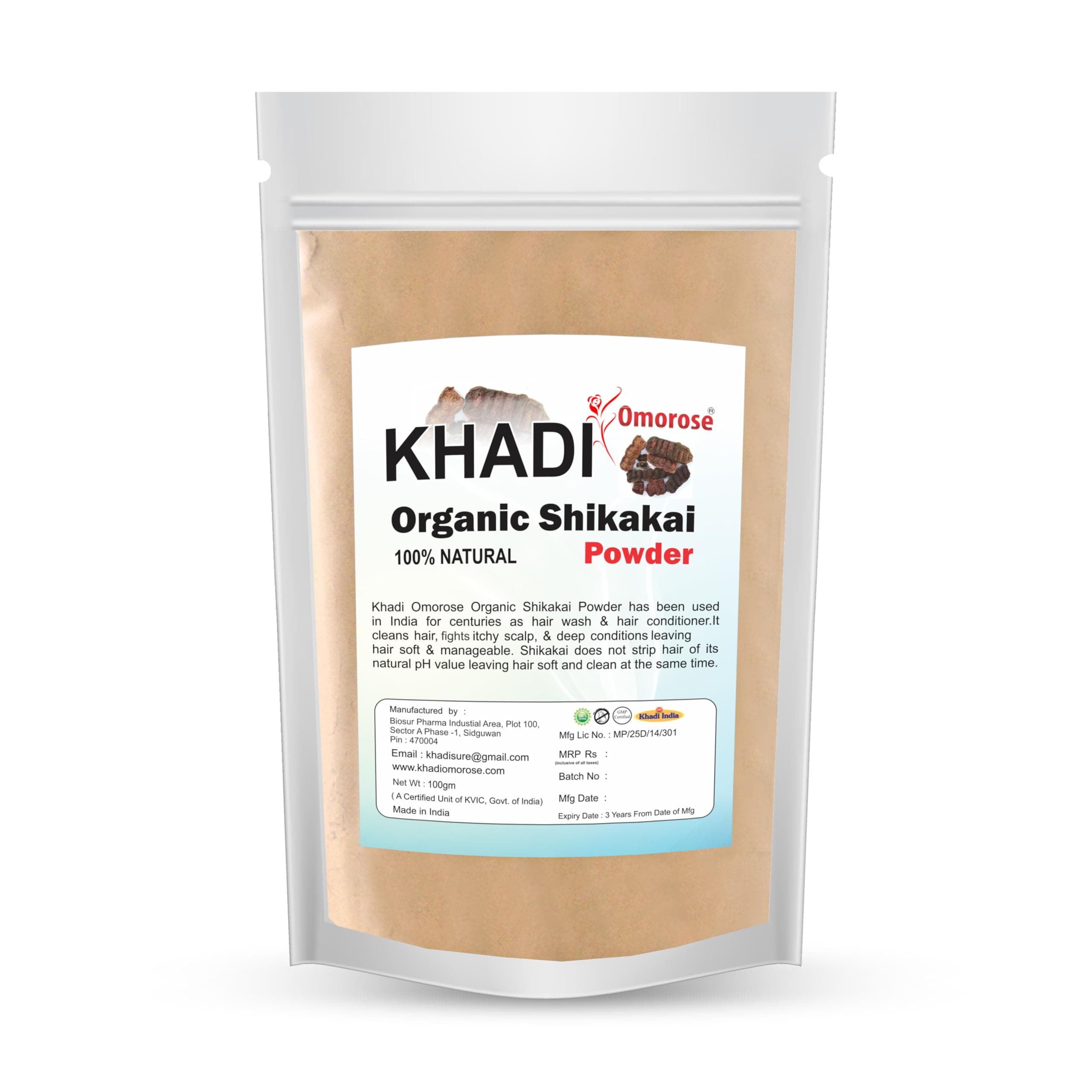 KHADI Omorose Shikakai Powder, (100g)
