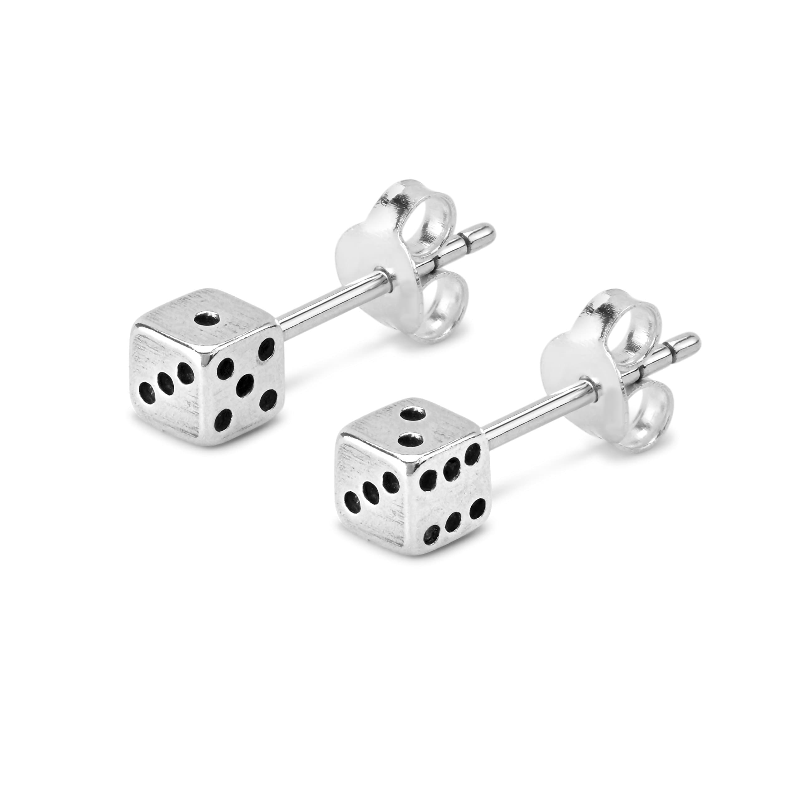 SILVEGOWomen 925 Sterling Silver Earrings Dice