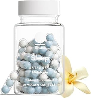 - Sleep Melatonin 5mg - Sleep Aid Supplement - BioSeries Time Released Capsules Designed for All Night* Sleep Support for Adults - Vegan - Drug-Free - Vanilla - 20 Capsules - 20 Servings