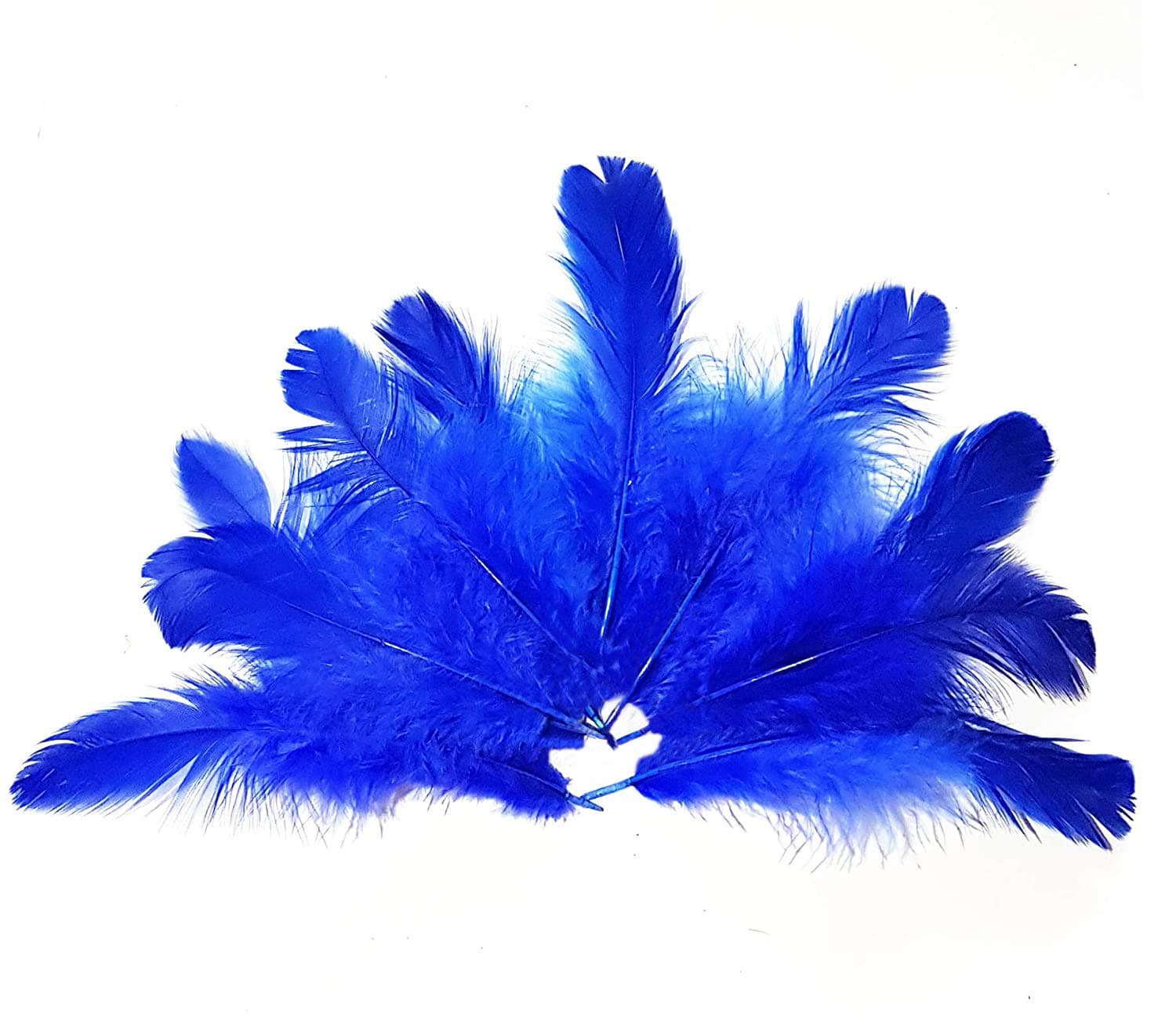 Natural Dyed Blue Multi-Purpose Craft Feathers (Approximately 80pc) for Dream Catcher Artificial Jewelry Making Art & Craftworks s DIY Hobby Crafts Kids Projectworks Scrapbooking