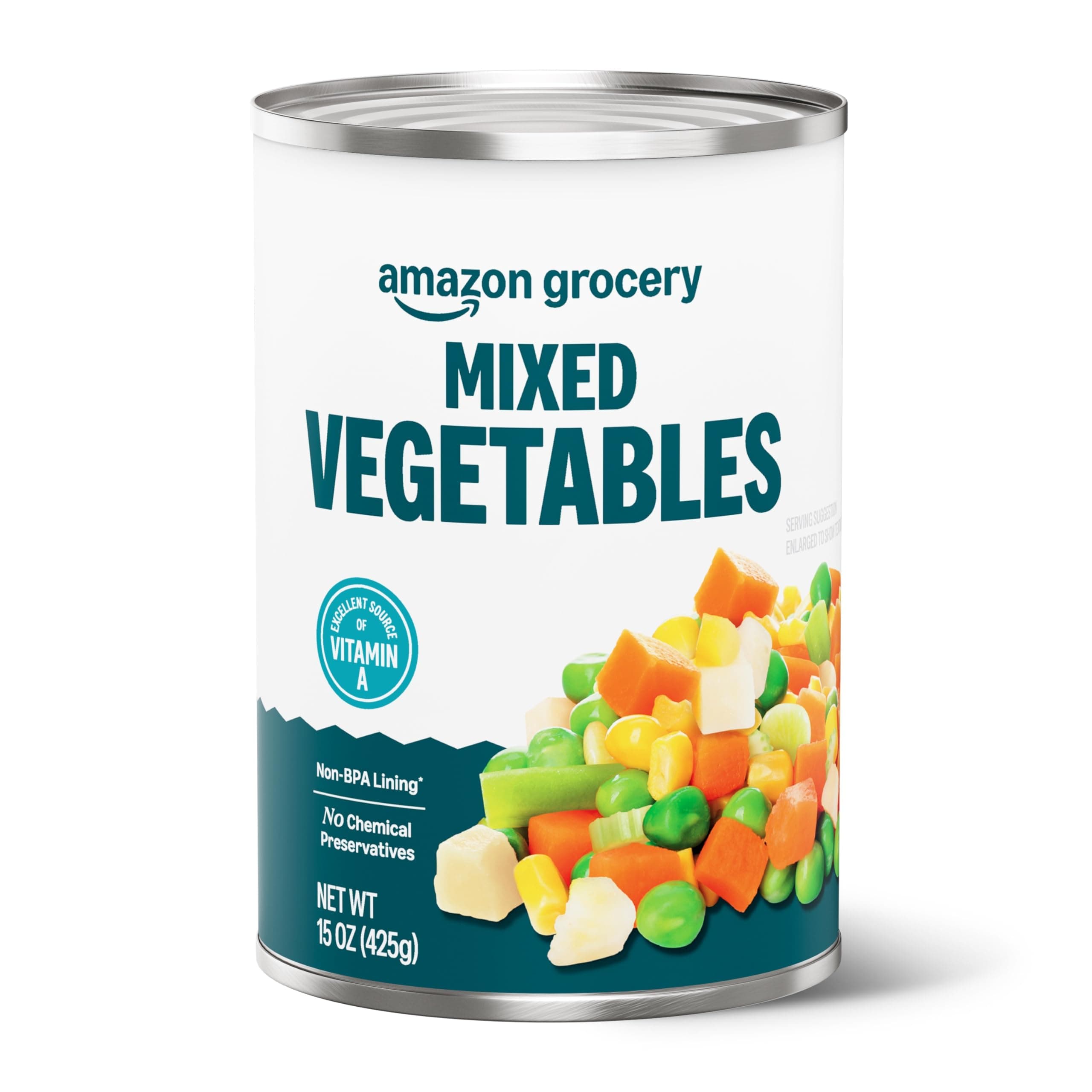 Amazon Grocery, Canned Mixed Vegetables, 15 Oz