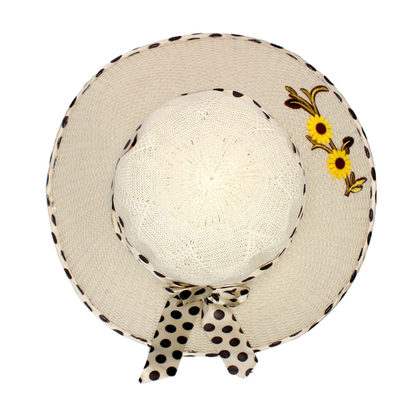 BOXOWide Large Brim Ribbon Hat/Cap Beach Hat/Summer Sun Hats for Women and Girls