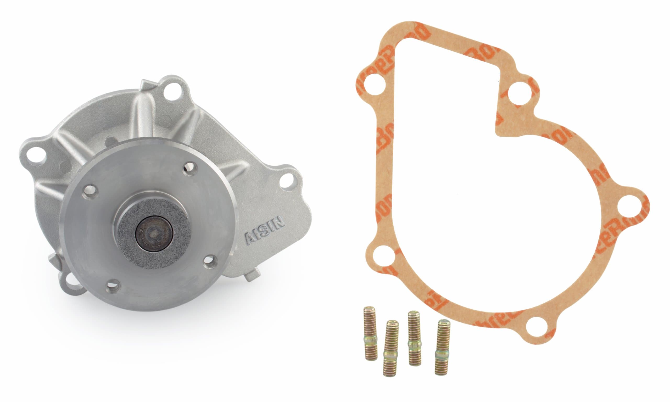 AISINWPN-059 New Engine Water Pump with Gasket and Studs (4) - Compatible with Select Nissan 240SX, D21, Frontier, Pickup, Xterra