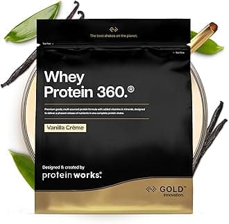 Protein Works | Whey Protein 360 - GOLD Innovation, Whey Protein Powder, Premium Tri-Protein Blend, Digestive Enzymes, 12 Vitamins & Minerals, French Vanilla, 20 Servings, 600g
