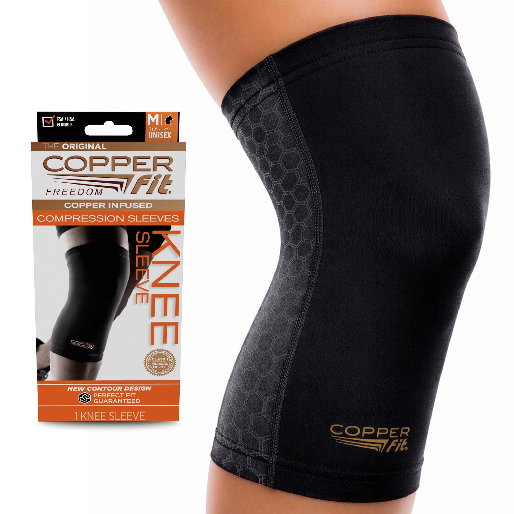 Copper Fit Freedom Knee Compression Sleeve