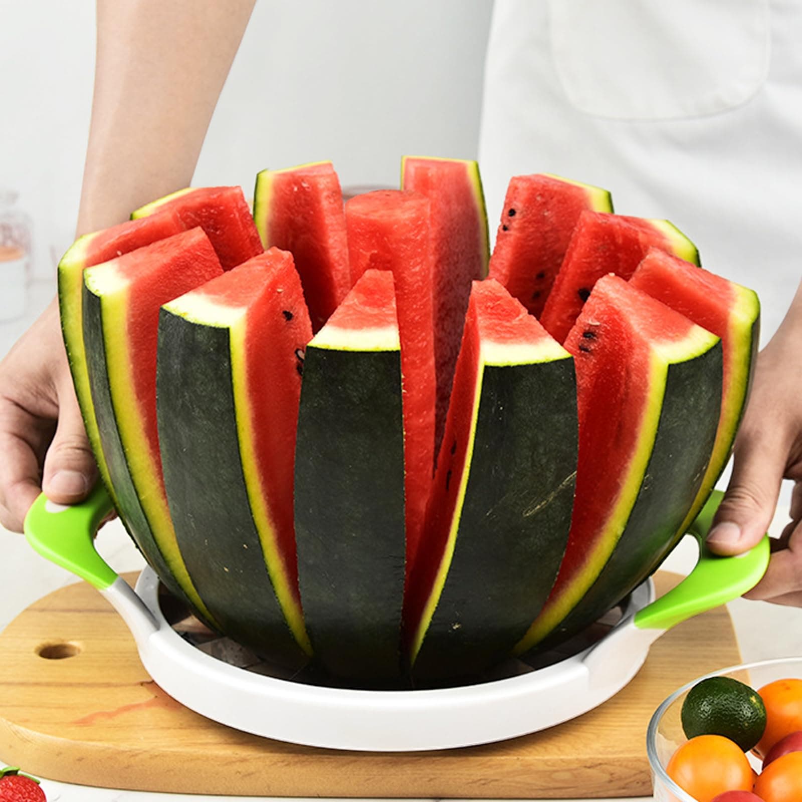 Extra Large Watermelon Slicer Cutter Comfort Silicone Handle