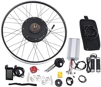 700C 48V 1500W Electric Bike Conversion Kit Rear Wheel Electric Bicycle Motor Kit with LCD Display, E-Bike Rear Wheel Hub Motor Conversion Kit for Electric Bike with 700 * 32-42c/28 * 1 3/8inch Tire