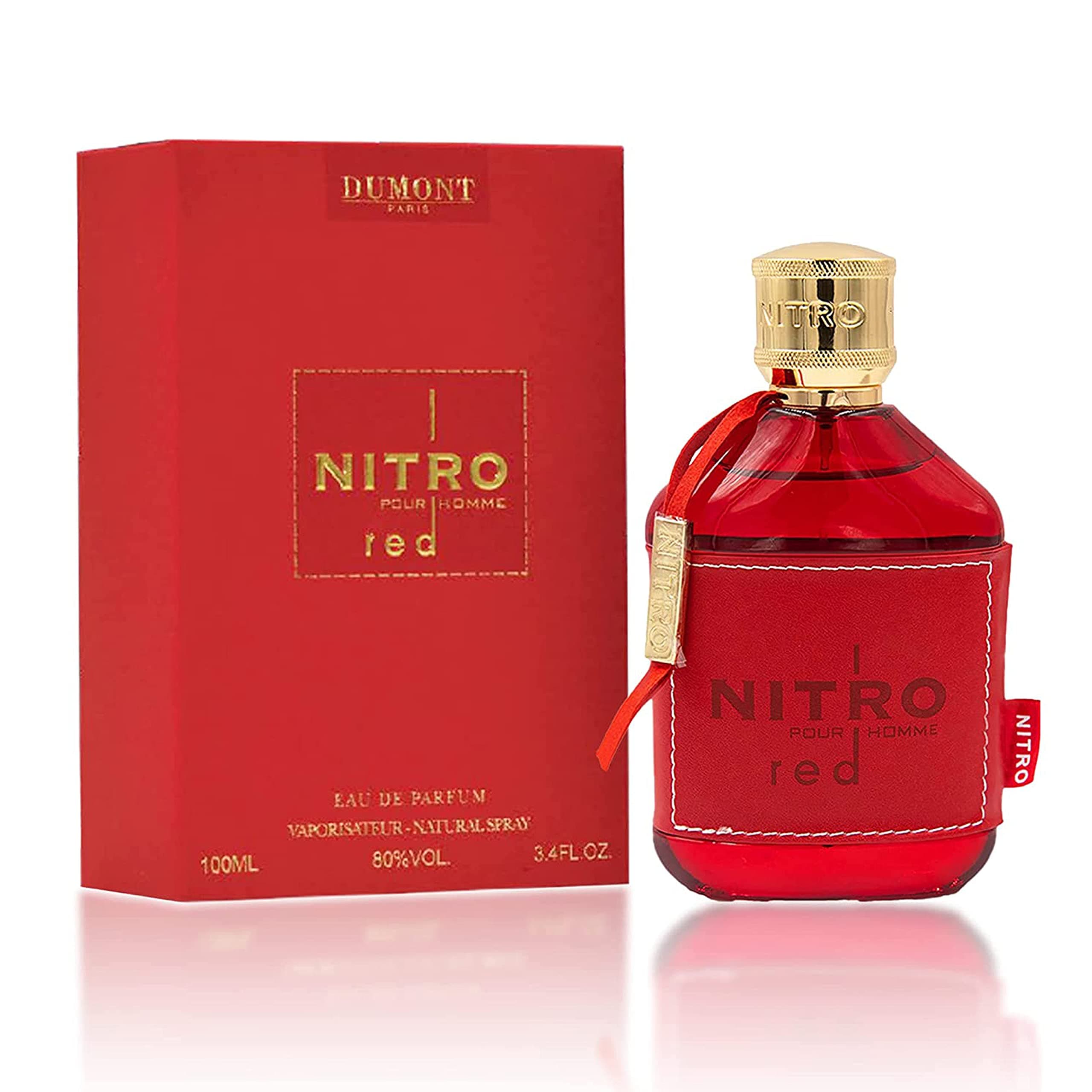 Nitro Red 3.4 Fl Oz Eau De Parfum for Men – Rich Fruity Woody Floral Fragrance – Luxurious Long Lasting Scent