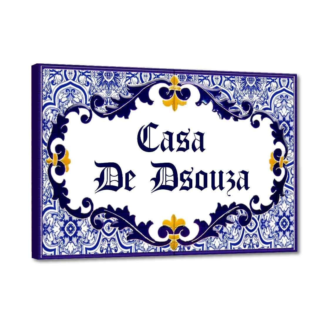 Nutcase Personalized Name Plates for home - Customized Outdoor Nameplate- Waterproof Sunboard Digital Print - Goa Portuguese Goan themed style
