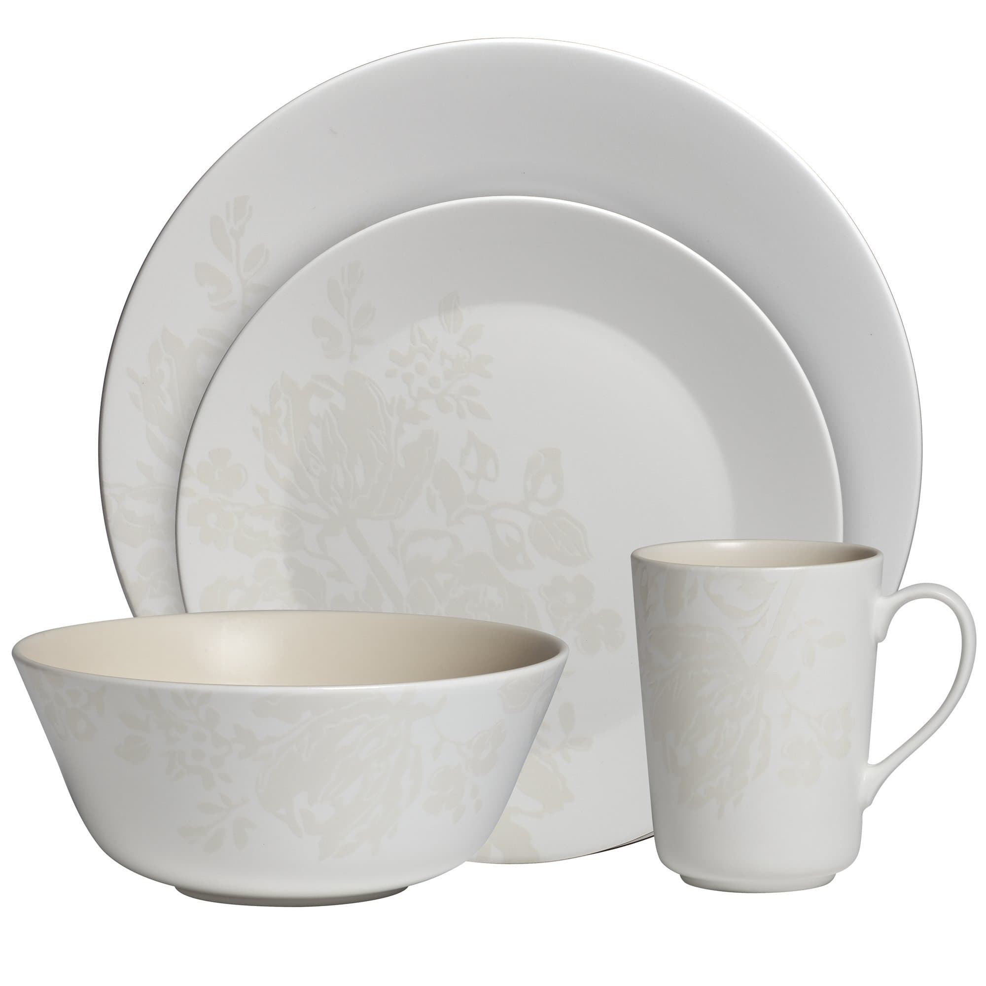 Bliss Casual 4-Piece Place Setting, Cream
