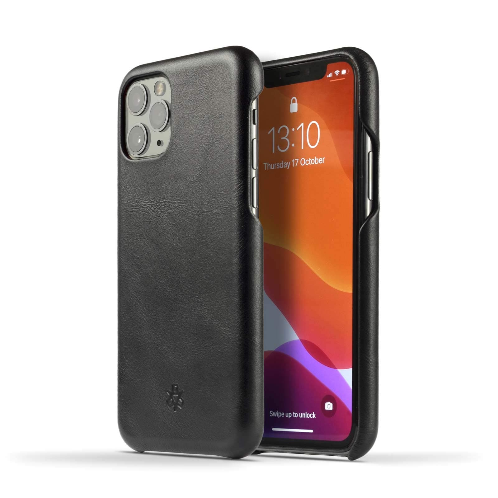 NOVADA Genuine Leather iPhone 11 Pro Max Case - Back Cover - Black