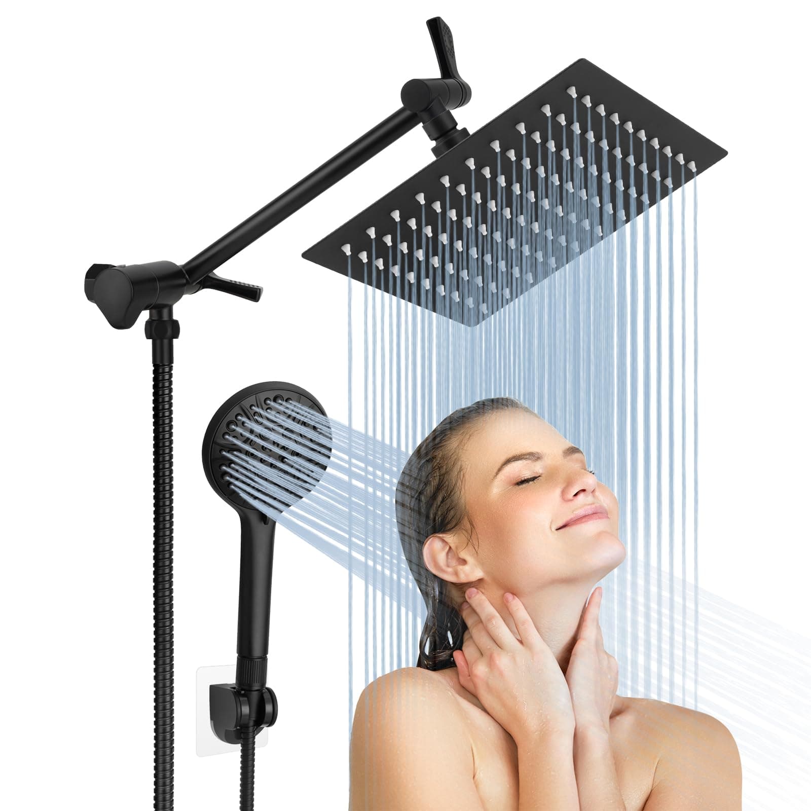 Lanhado 8'' Matte Black Rain Shower Head