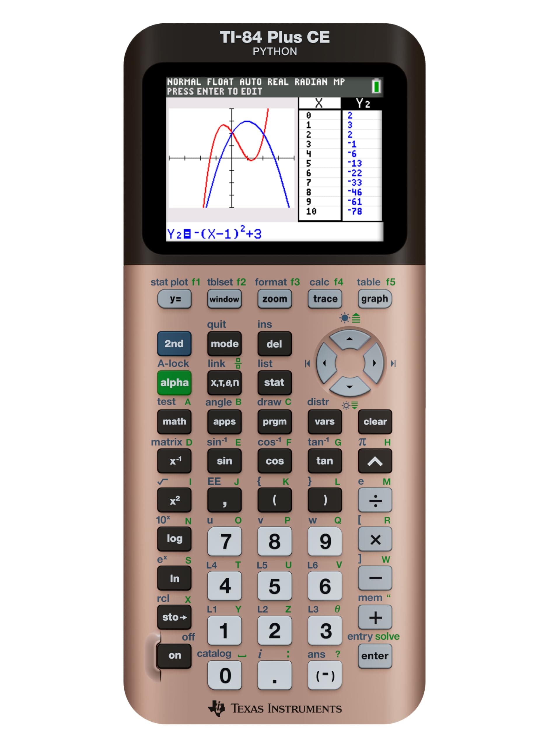 TI-84 Plus CE Color Graphing Calculator, Rose Gold (Metallic)