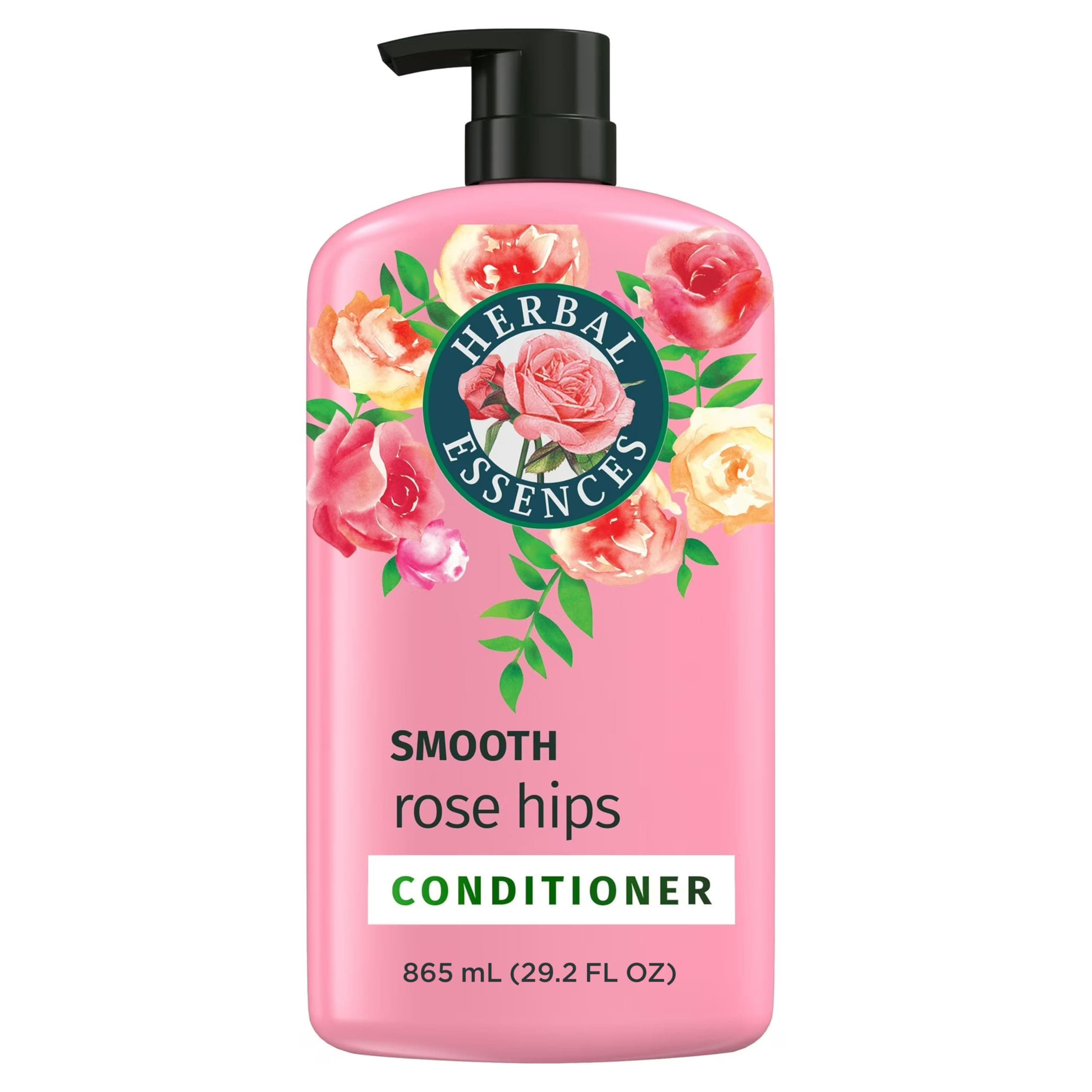 - Herbal Essences Conditioner, Rose Hips- Smooth Collection, Shiny Hair with Vitamin E & Jojoba, Safe for Color Treated Hair, Floral Scent, Cruelty-Free, Dermatologist-Tested, 29.2 Fl Oz