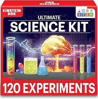 Einstein Box Ultimate Science Experiment Kit for Boys & Girls Ages 7-14 | Birthday Gifts Ideas for Kids | STEM Learning Educational Toys & STEM Toys for Boys 7-14 Years | Experiment Kit