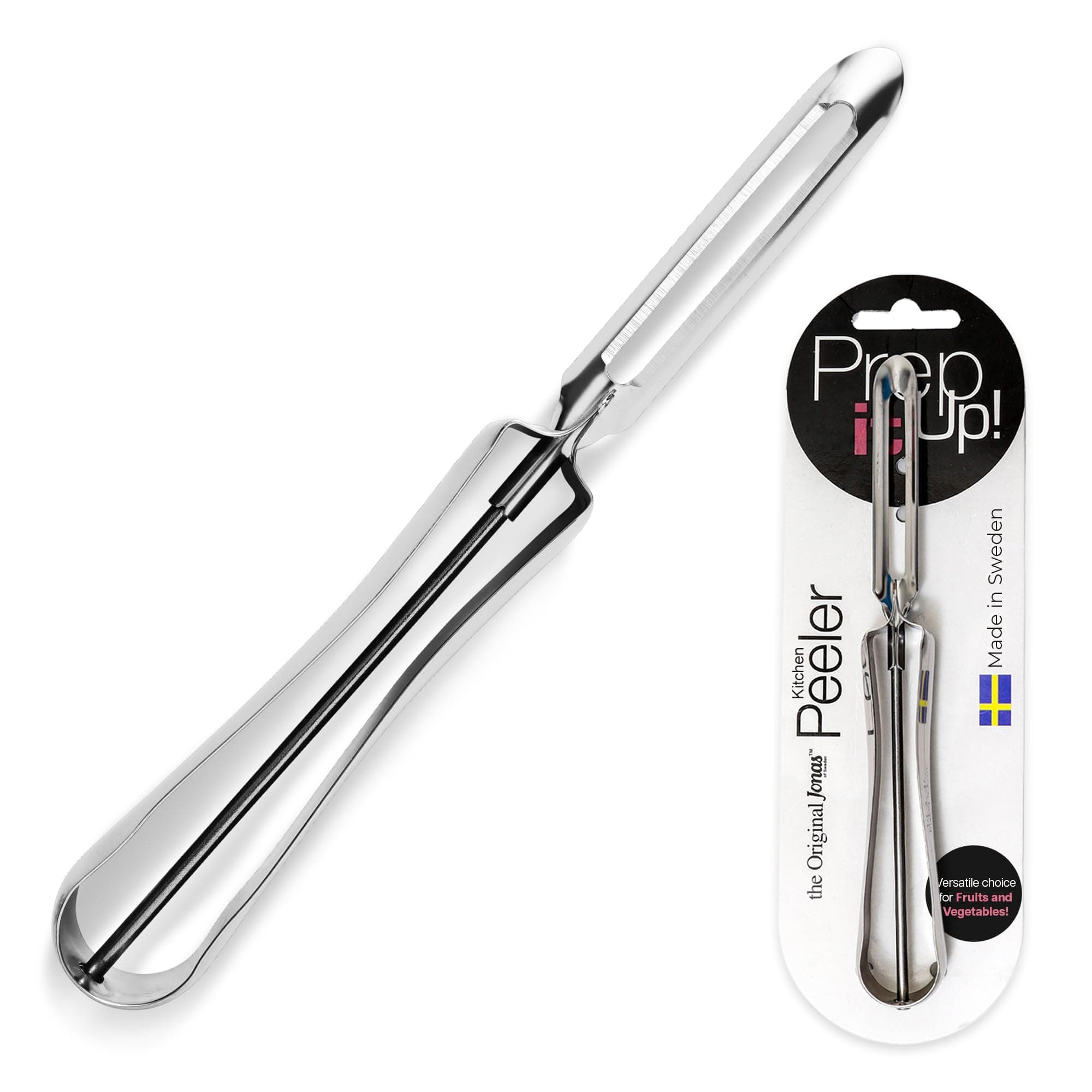 Soft Grip Handle Peeler (1 Pack, Silver)