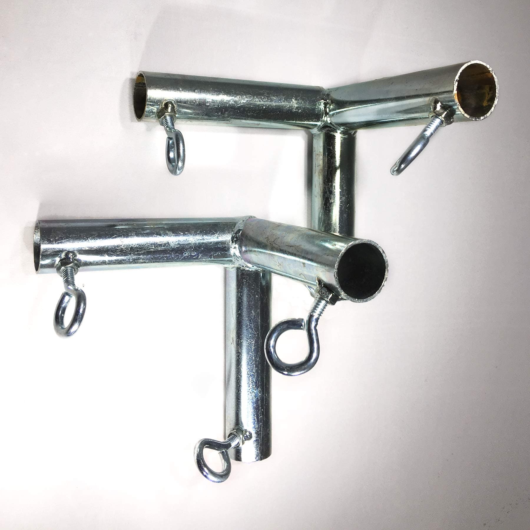 2 pcs 3 Way 1 3/8" Flat Corner Canopy Fitting Batting Cage Fitting (FVF3) - Fits EMT Pipe or Chain Link Fencing Top Rail That has an Outer Diameter of 1 5/16"
