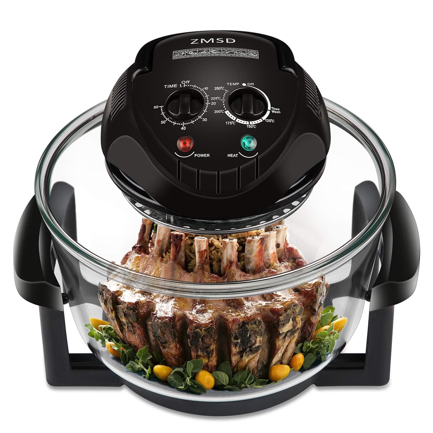 Multi-Purpose Nonstick Copper Crisper Baking Chef Tray and Pan for Oven - Works as Air Fryer Healthy Alternative - Great for Pizza, French Fries, Chicken Wings, Bacon, and Frozen Food (Round, 13 x 10)