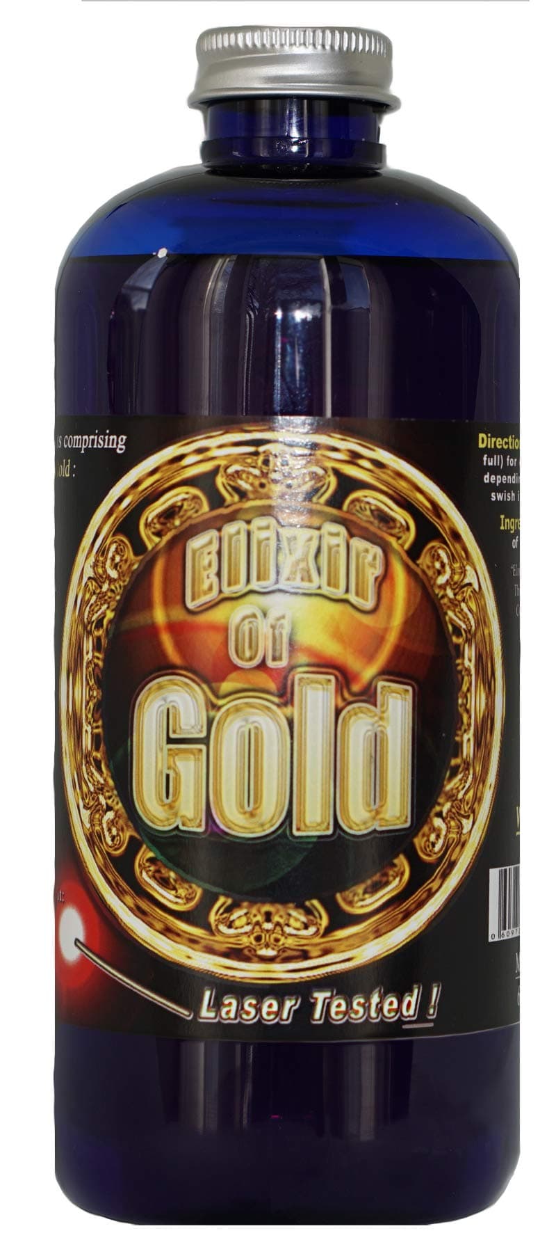 Elixir of Gold, 8 oz., 240 PPM Concentrate by Silver Mountain Minerals (Medical Purity Silver, Most Bioavailable colloidally Suspended Nano Particles)