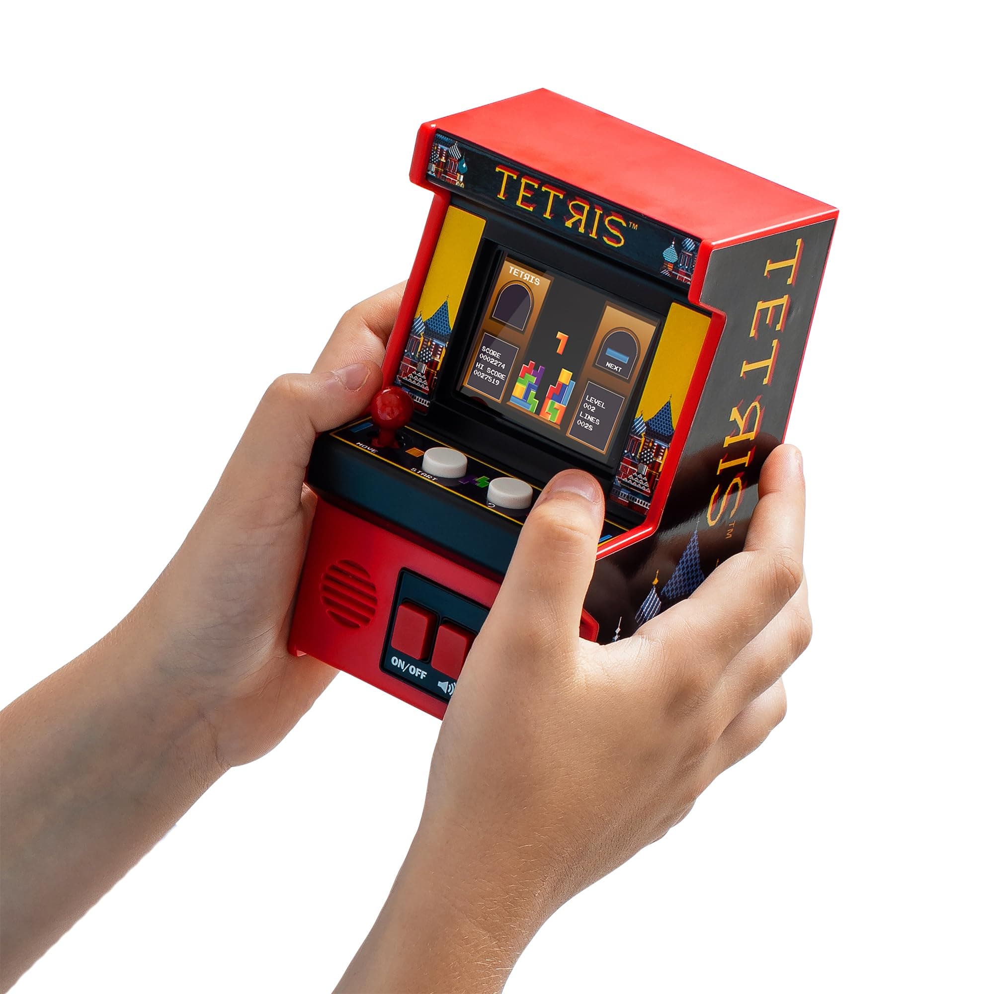 Arcade Classics Tetris - Retro Mini Arcade Game with Full Color Screen, Classic Handheld Electronic Game Console, 90s Toy, Great Gift for Kids 8+