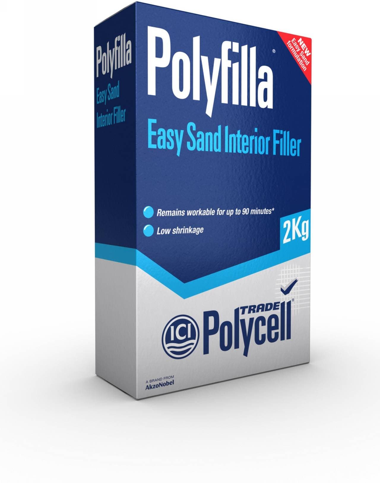 Polycell Trade Easy Sand Filler 2KG, White