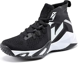 Kid's Basketball Shoes High-top Sports Shoes Sneakers Durable Lace-up Non-Slip Running Shoes Secure for Little Kids Big Kids and Boys Girls