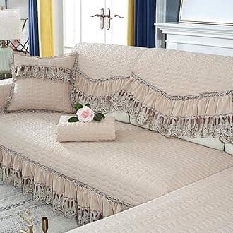 Slipcover,Sofa Cushion Non-Slip Modern Home Sofa Cover Four Seasons Universal@Khaki_90*240Cm(1Pcs)