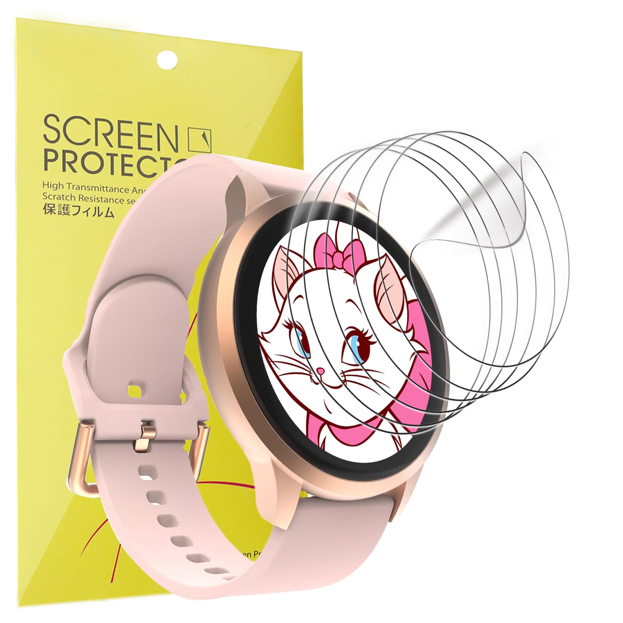 Compatible for iTouch Sport 4 Screen Protector, [6 Pack] Full Coverage TPU Clear Film Compatible for iTouch Sport 4 Smartwatch (6 Pack)