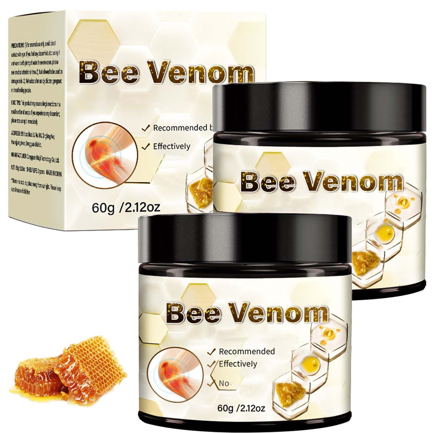 2 PCS Bee Venom Cream, Bee Venom Advanced Cream,Suitable for Back, Neck, Hands, Foot, Etc