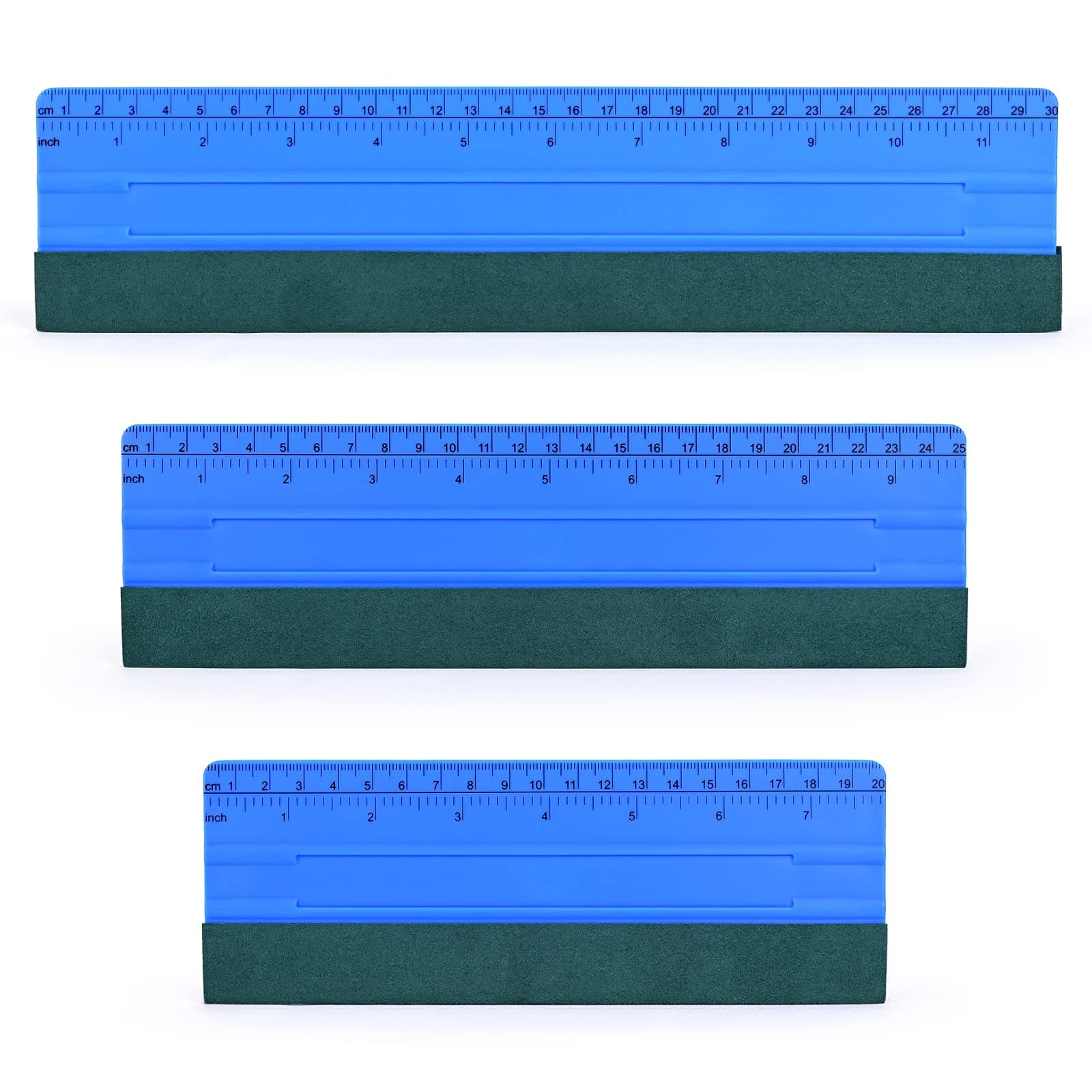 EHDIS Large Vinyl Squeegee Window Tint Tool 3PCS Big Size Felt Edge Wrap Scraper for Vinyl Graphic Decal Car Wrapping Applicator Wallpaper Smoothing (Blue)