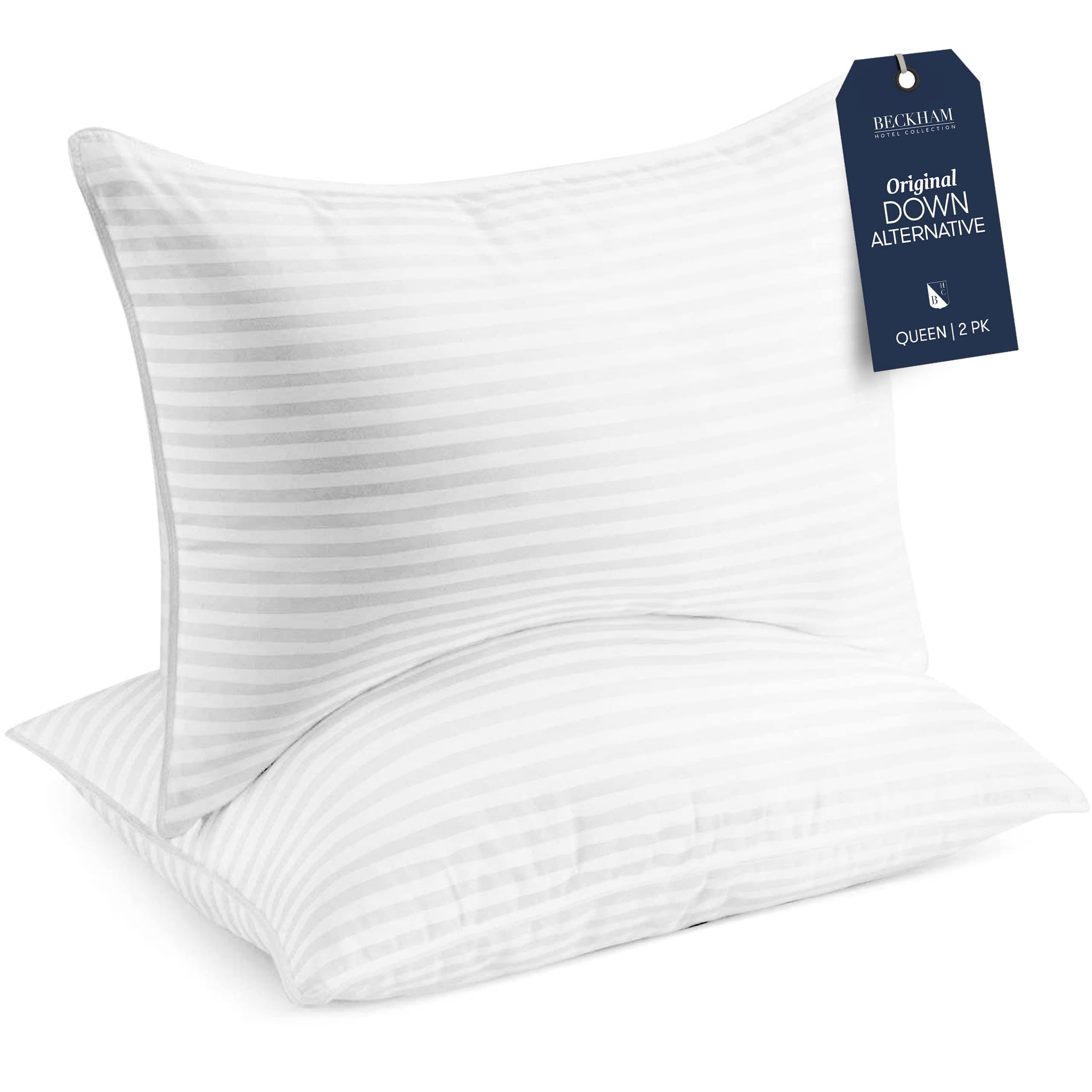 - Beckham Hotel Collection Bed Pillows Standard/Queen Size Set of 2 - Original Soft Down Alternative Pillow for Sleeping - Soft Support for Back, Stomach or Side Sleepers