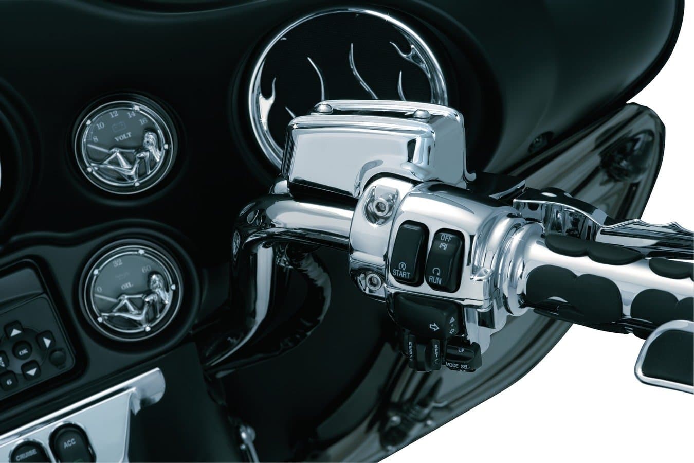Kuryakyn 1740 Motorcycle Handlebar Accessory: Complete Chrome Replacement Brake and Clutch Control Dress-Up Kit for 2008-13 Harley-Davidson Touring Motorcycles