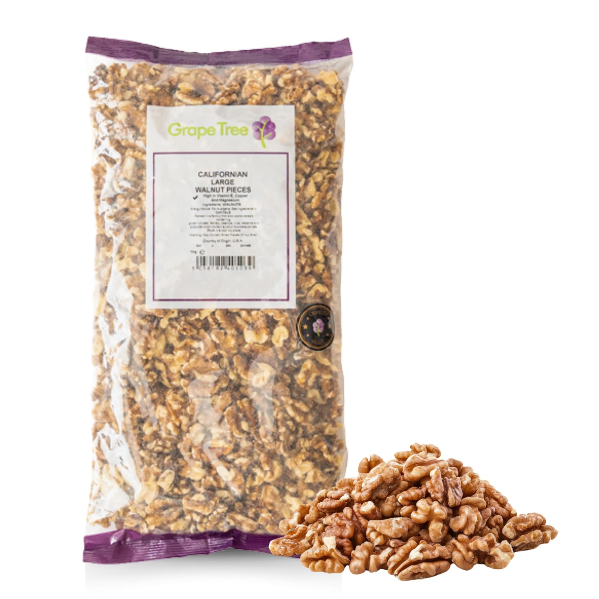 Grape Tree Californian Large Walnut Pieces 1kg