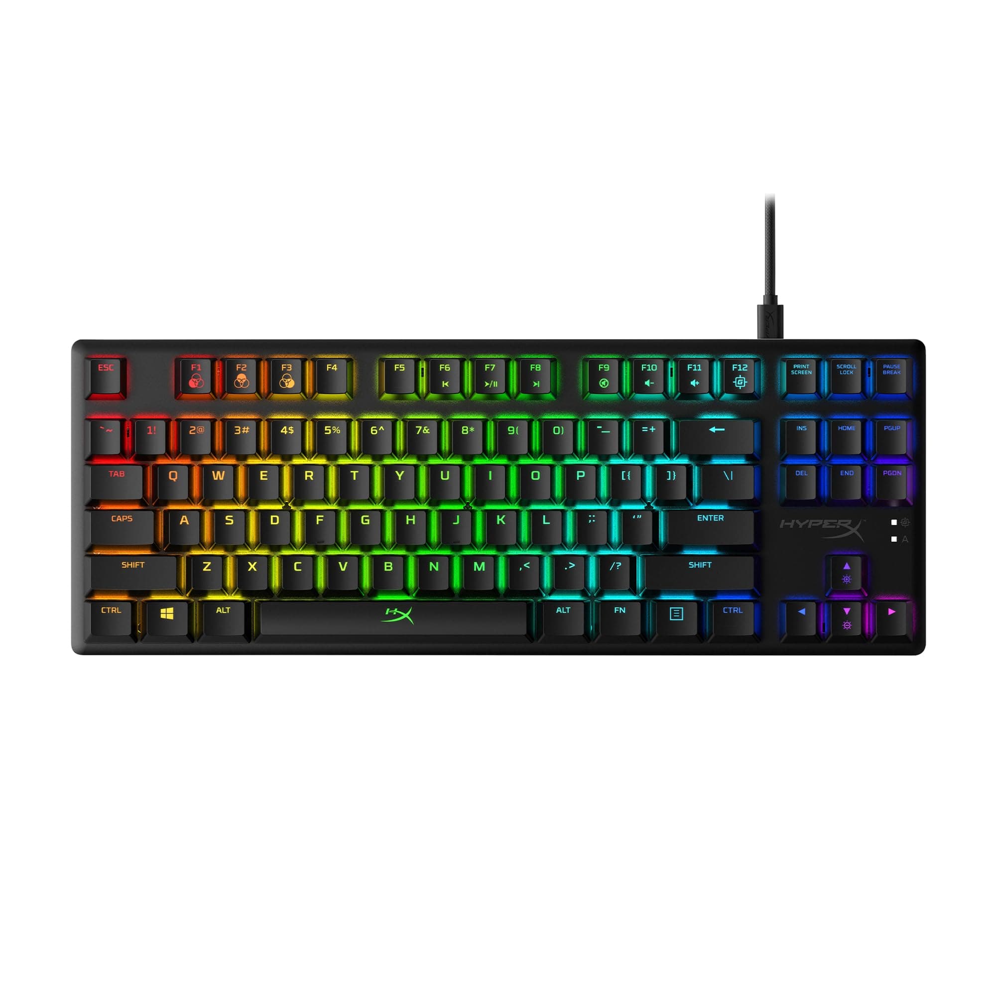Alloy Origins Core - Tenkeyless Mechanical Gaming Keyboard, Software Controlled Light & Macro Customization, Compact Form Factor, RGB LED Backlit, Linear HyperX Red Switch,Black