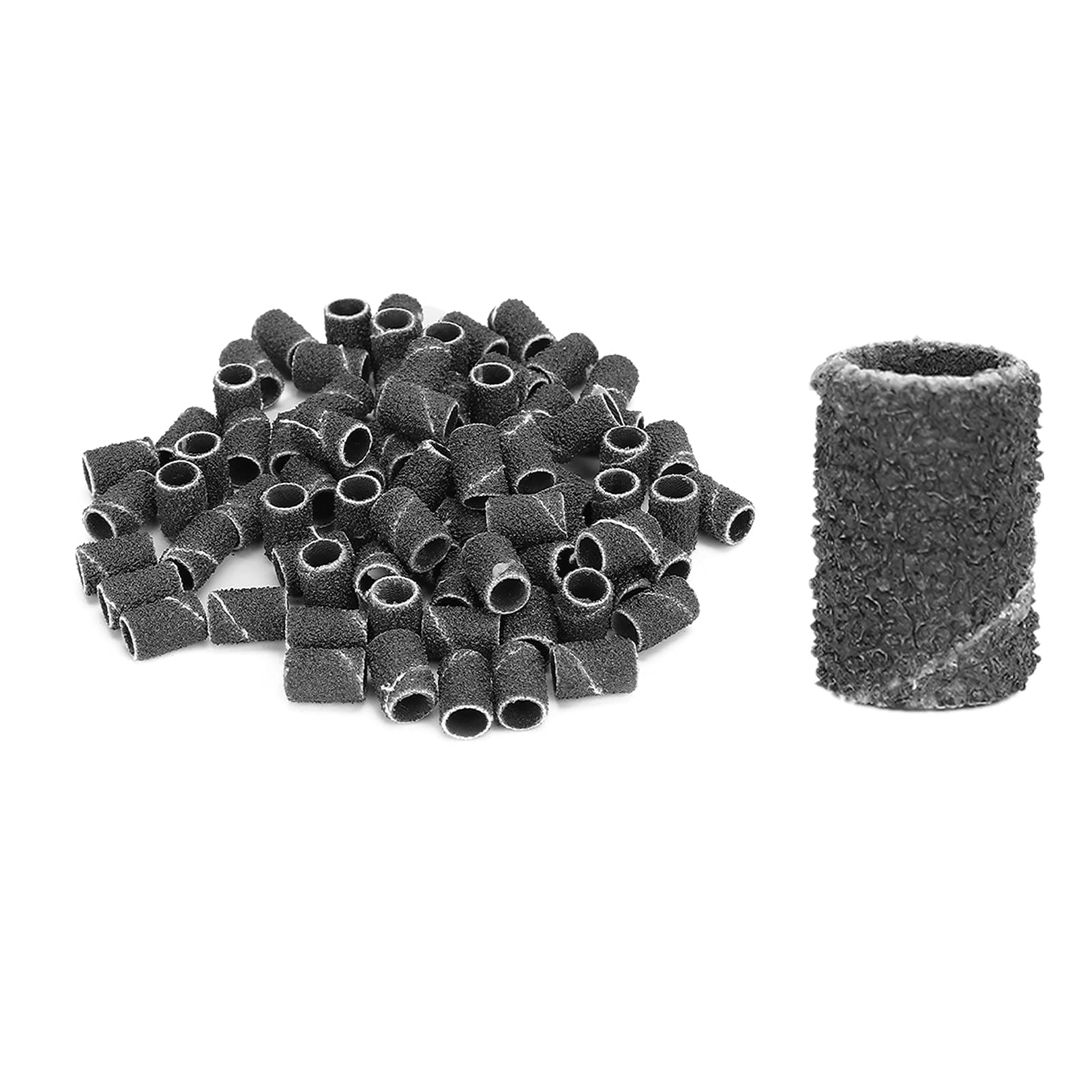 Sanding Bands, 80 Grit Nail Art Sanding Bands Smooth Surface 100pcs Replacement for Nail Drill(HQ-11 black 80#)
